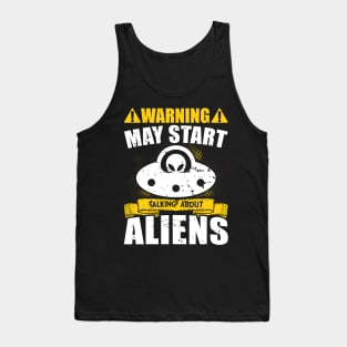 Funny alien warning Tank Top